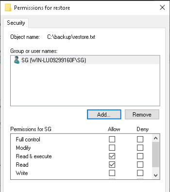 Change file permissions