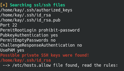 Found Private SSH Keys