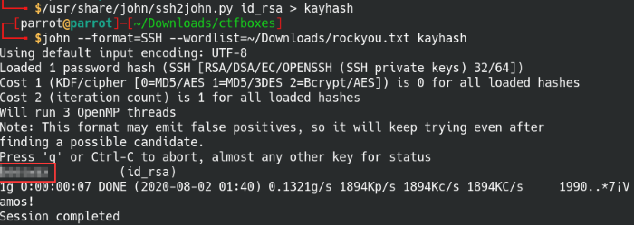 Cracked the SSH Key Passphrase